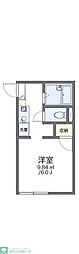レオパレスＲ＆Ｓ 2階1Kの間取り