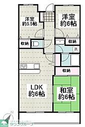 ReDEAL横浜大岡レジデンス 3階3LDKの間取り