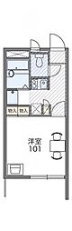 レオパレス楠2 4階1Kの間取り