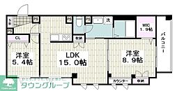 ＦＫ＆Ｙ 4階2LDKの間取り