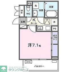 ファルファーラ 1階1Kの間取り