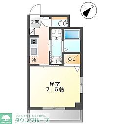 サン・コンフォート 2階1Kの間取り