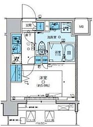 横浜市営地下鉄ブルーライン 吉野町駅 徒歩3分の賃貸マンション 3階1Kの間取り