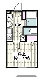フルセイル上大岡I 2階1Kの間取り
