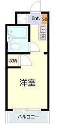 サンホワイト磯子 ワンルームの間取図画像