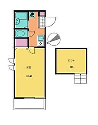 プランドール ワンルームの間取図画像