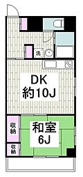 ラポール南太田 1LDKの間取図画像