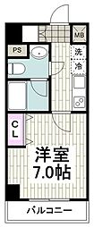 ParkAxis横浜井土ヶ谷 1Kの間取図画像