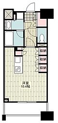 パークアクシス横浜山下町 ワンルームの間取図画像