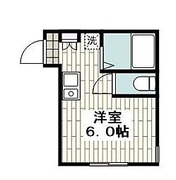 G・Aパーク弘明寺B棟 ワンルームの間取図画像