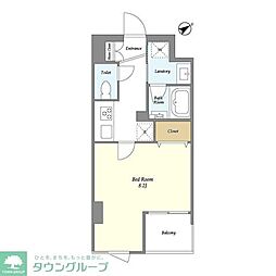 グランカーサ横浜磯子 1Kの間取図画像