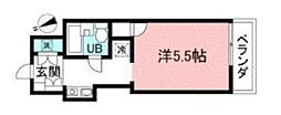 サンホワイト磯子 ワンルームの間取図画像
