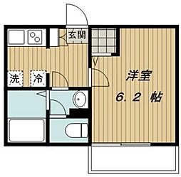 リブリ・エクシト 1Kの間取図画像
