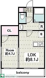 BelleRaffine 1LDKの間取図画像