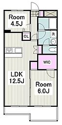パラシオン栄昇 2LDKの間取図画像