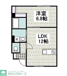 Stella杉田 1LDKの間取図画像