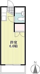 メゾンオリヤマ ワンルームの間取図画像