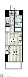 ラフィシア関内 1DKの間取図画像