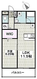 グランヴェール 1LDKの間取図画像