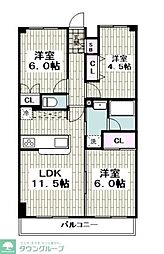 ケイ湘南3 3LDKの間取図画像