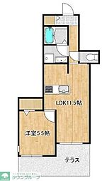 PORTALE横濱港南台 1LDKの間取図画像