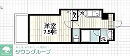 エヴァレジデンス富岡 ワンルームの間取図画像