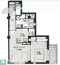 グランディア上大岡 1LDKの間取図画像