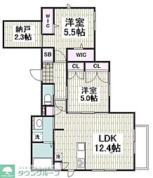 Garnet弘明寺 2SLDKの間取図画像