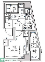スクエアシティ横濱南太田アスパイア 1Kの間取図画像