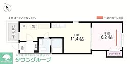 QUIETCRAB HOUSE TOGETHER 港南中央 1LDKの間取図画像