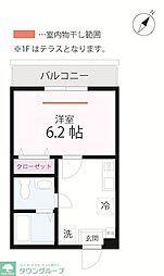 QUIETCRAB HOUSE 上永谷(仮) 1Kの間取図画像
