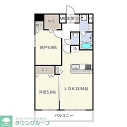 JR京浜東北・根岸線 北浦和駅 徒歩4分の賃貸アパート 10階2LDKの間取り