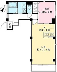 JR京浜東北・根岸線 北浦和駅 徒歩17分の賃貸アパート 3階1LDKの間取り