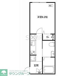JR京浜東北・根岸線 与野駅 徒歩15分の賃貸アパート 3階1Kの間取り