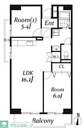 JR埼京線 戸田公園駅 徒歩14分の賃貸マンション 7階2LDKの間取り