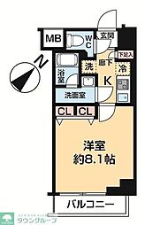 JR京浜東北・根岸線 西川口駅 徒歩7分の賃貸マンション 1階1Kの間取り