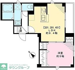 JR京浜東北・根岸線 西川口駅 徒歩3分の賃貸マンション 2階1LDKの間取り