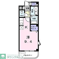 埼玉高速鉄道 川口元郷駅 バス5分 元郷六丁目郵便局下車 徒歩4分の賃貸マンション 2階1Kの間取り