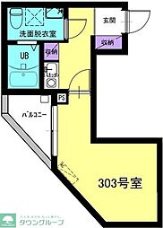 ギオンハウス川口並木 1Kの間取図画像
