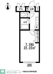 アトーレ下落合 1Kの間取図画像