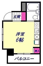 スカイコート西川口5 ワンルームの間取図画像