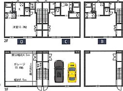 MS.ガレージハウスD 1Kの間取図画像
