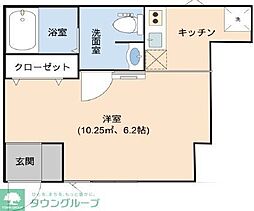 ベックアパートメント東川口 ワンルームの間取図画像