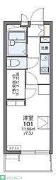 レオパレスWISTERIA 1Kの間取図画像
