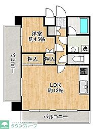 グランデ蕨 1LDKの間取図画像