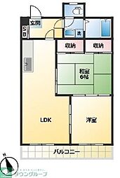 サンセピア 2LDKの間取図画像