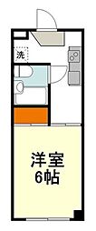 ハイムそれいゆ 3階1Kの間取り