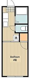 ファミーユ遠藤 1Kの間取図画像