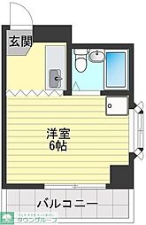 ＮＳ・ＣＯＵＲＴ 2階ワンルームの間取り