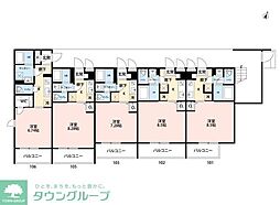 福生セイワレジデンス 4階1Kの間取り